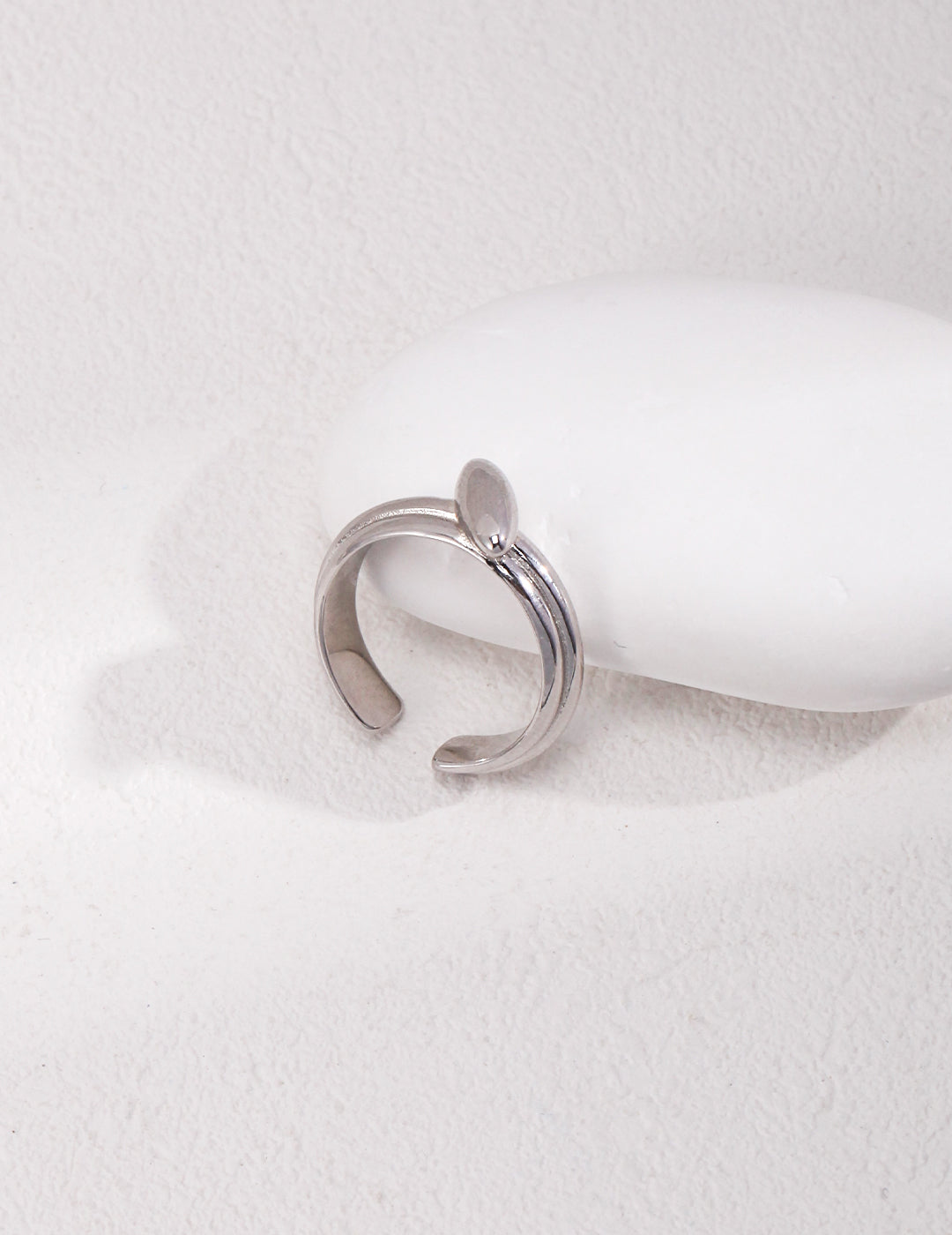 Pure silver plain silver ring J0219