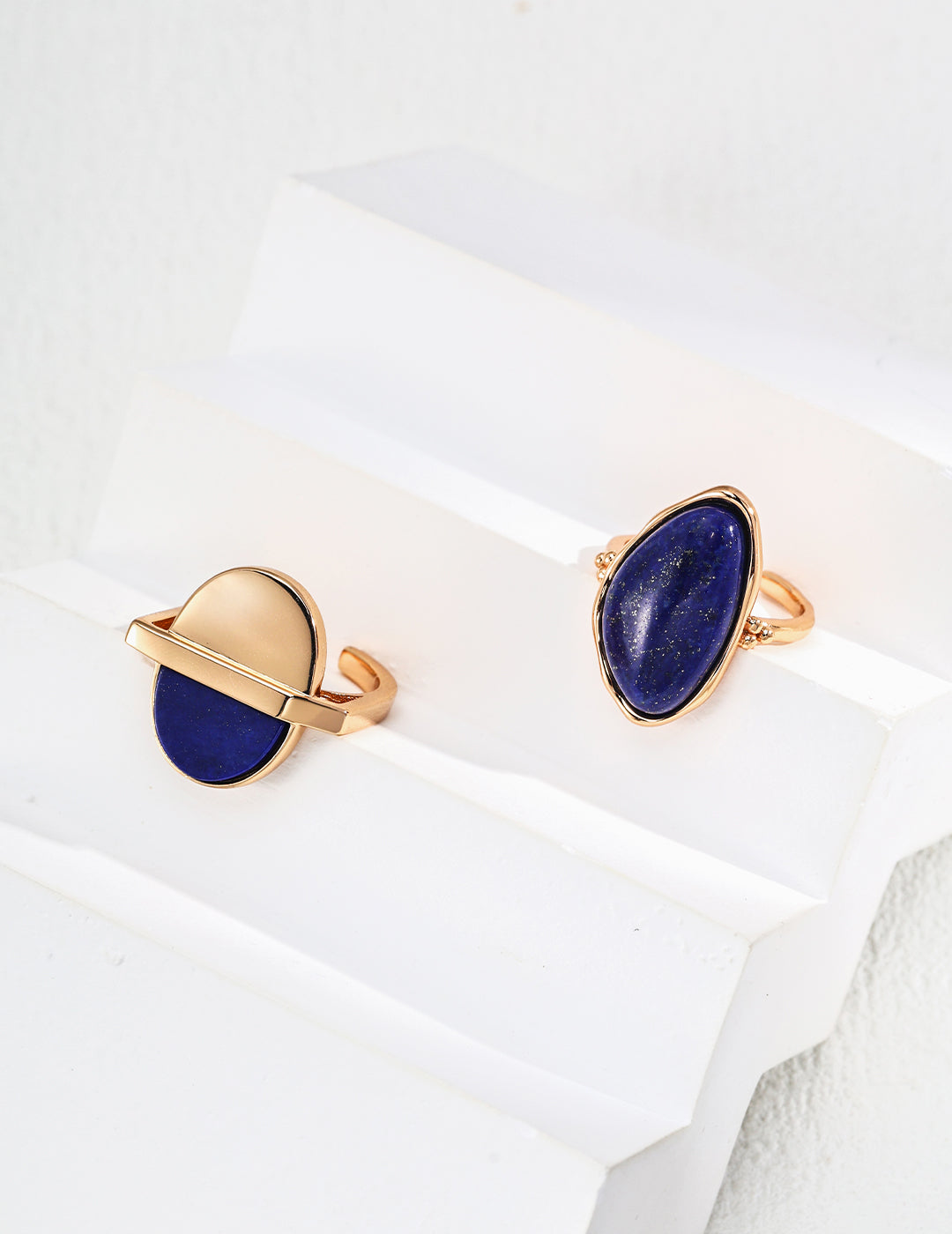 925 silver irregular retro lapis lazuli ring J0261-2