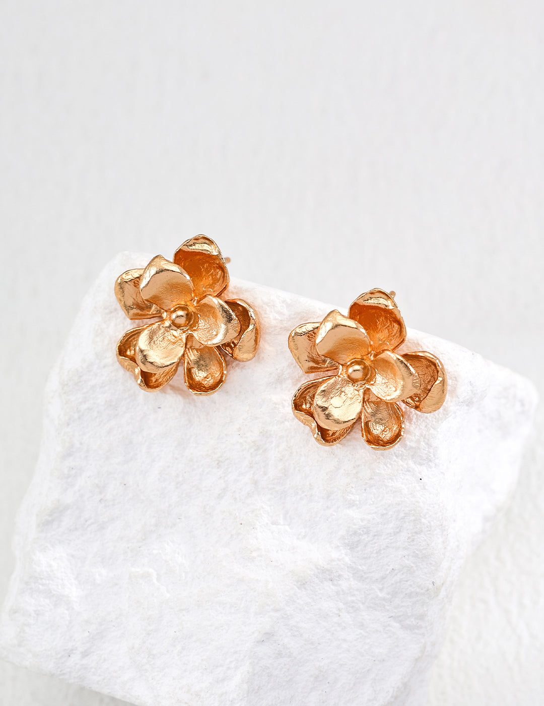 S925 silver simple flower earrings E01264-2