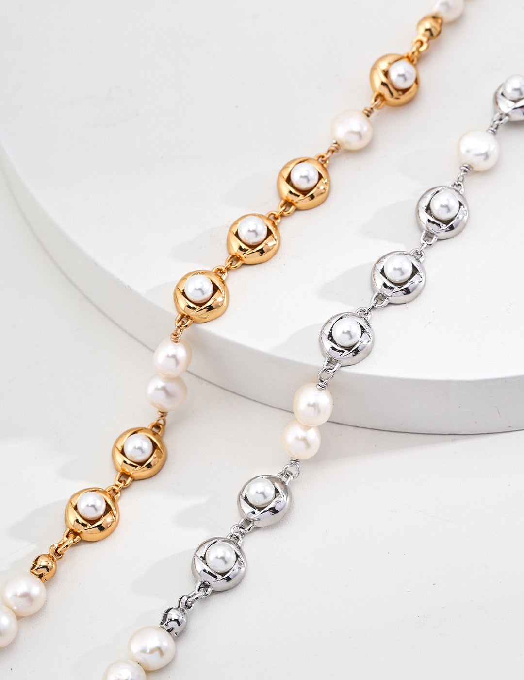 French minimalist classic natural pearl bracelet