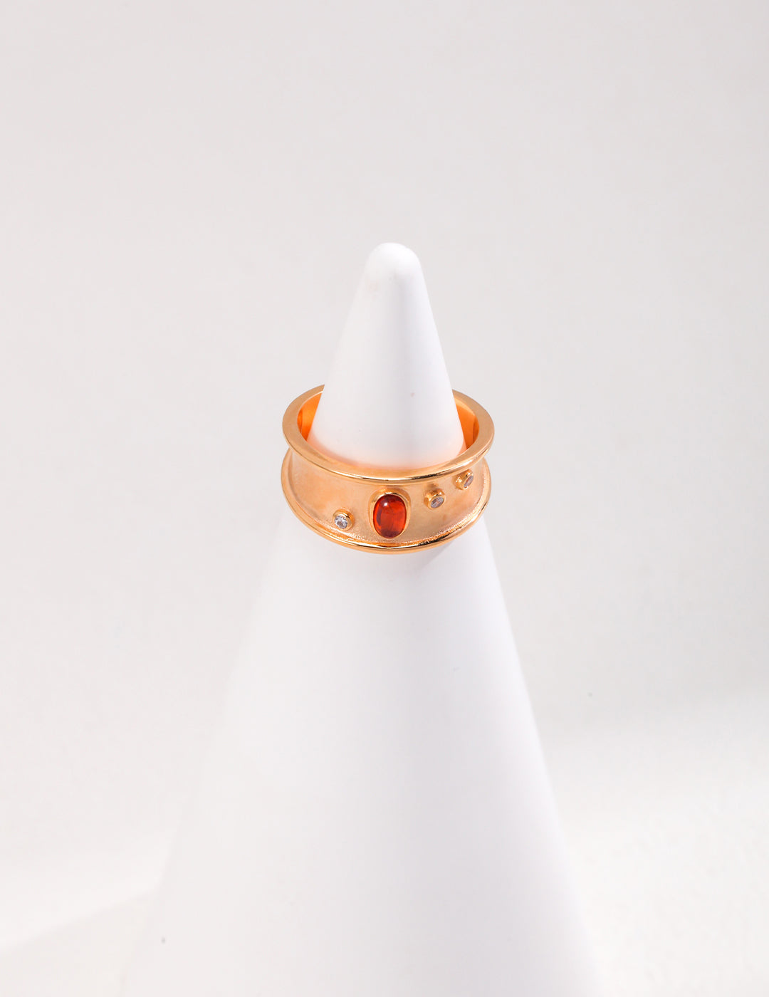 Greek stone retro zircon simple ring