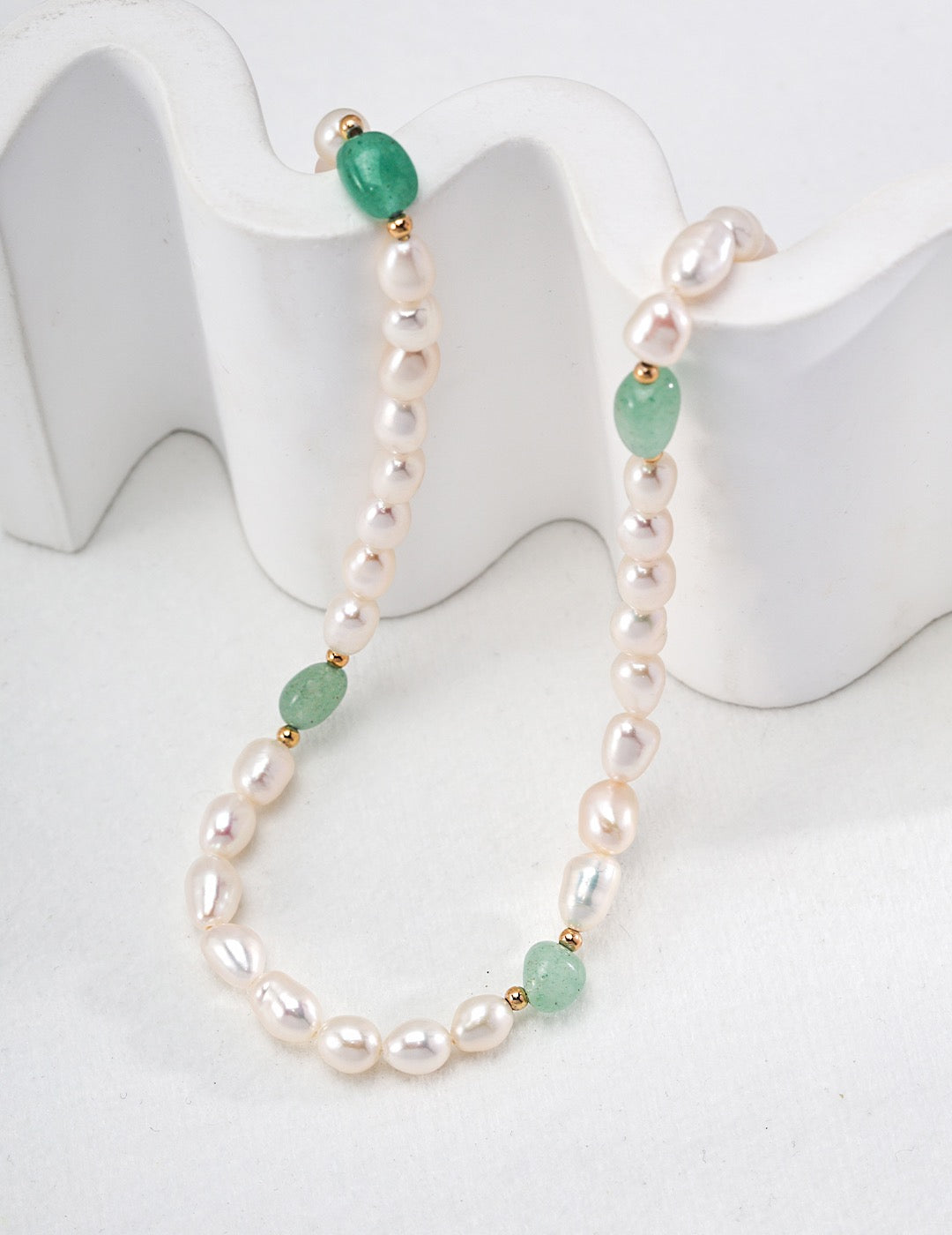 Minimalist French natural pearl necklace D0529-2