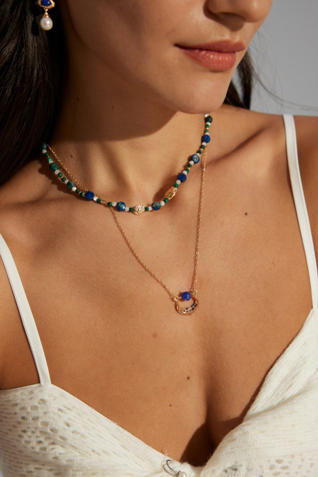 Natural lapis lazuli necklace&nbsp;