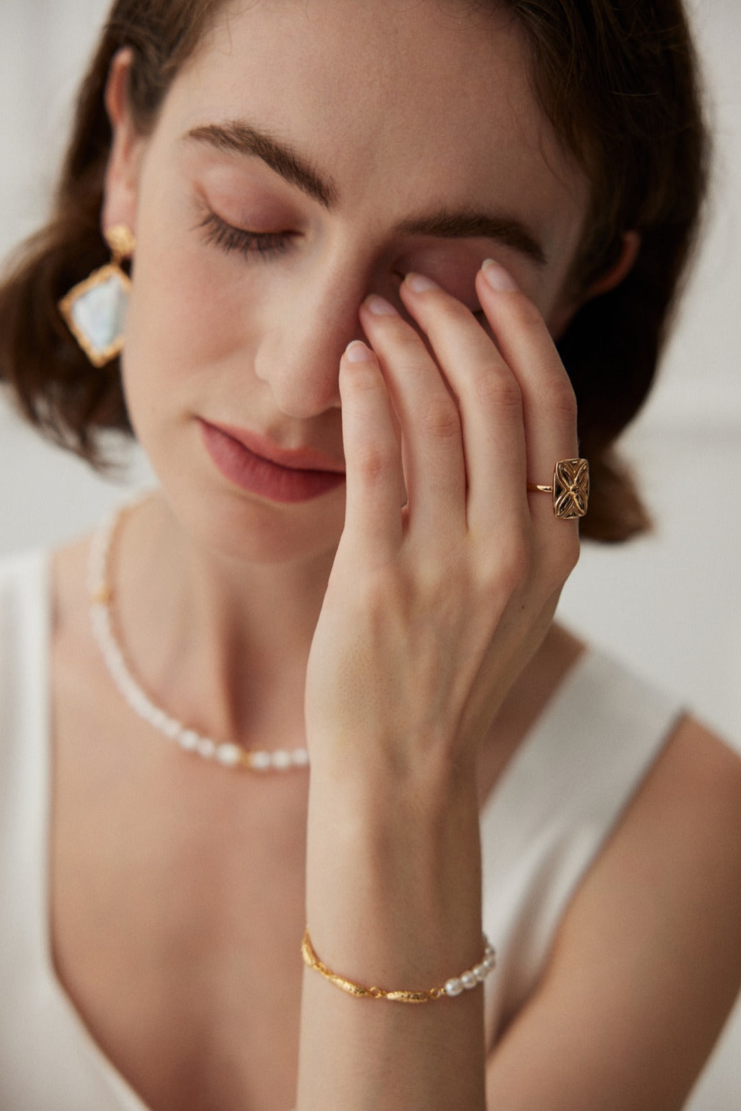 Natural pearl bracelet