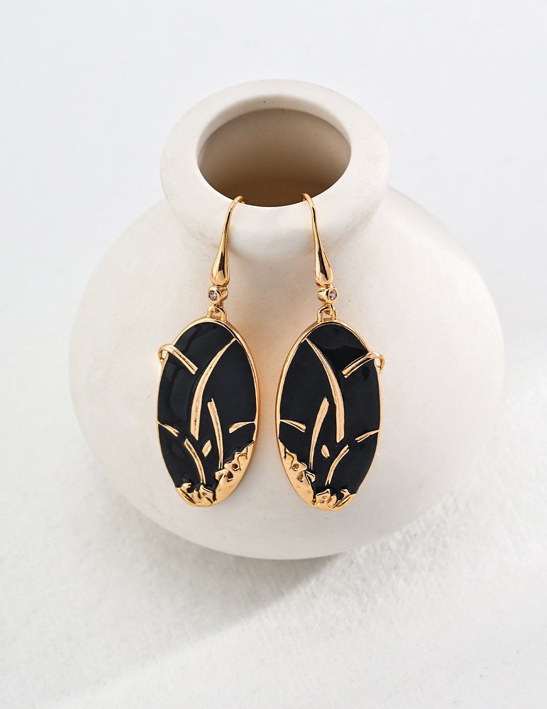 New Chinese style glaze drip earrings