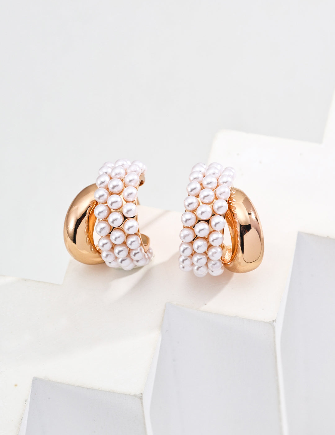 S925 silver imitation pearl earrings