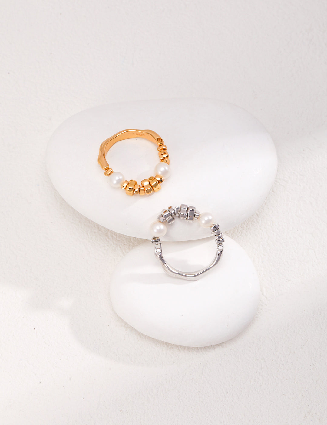 Silver Pearl Ring J0221