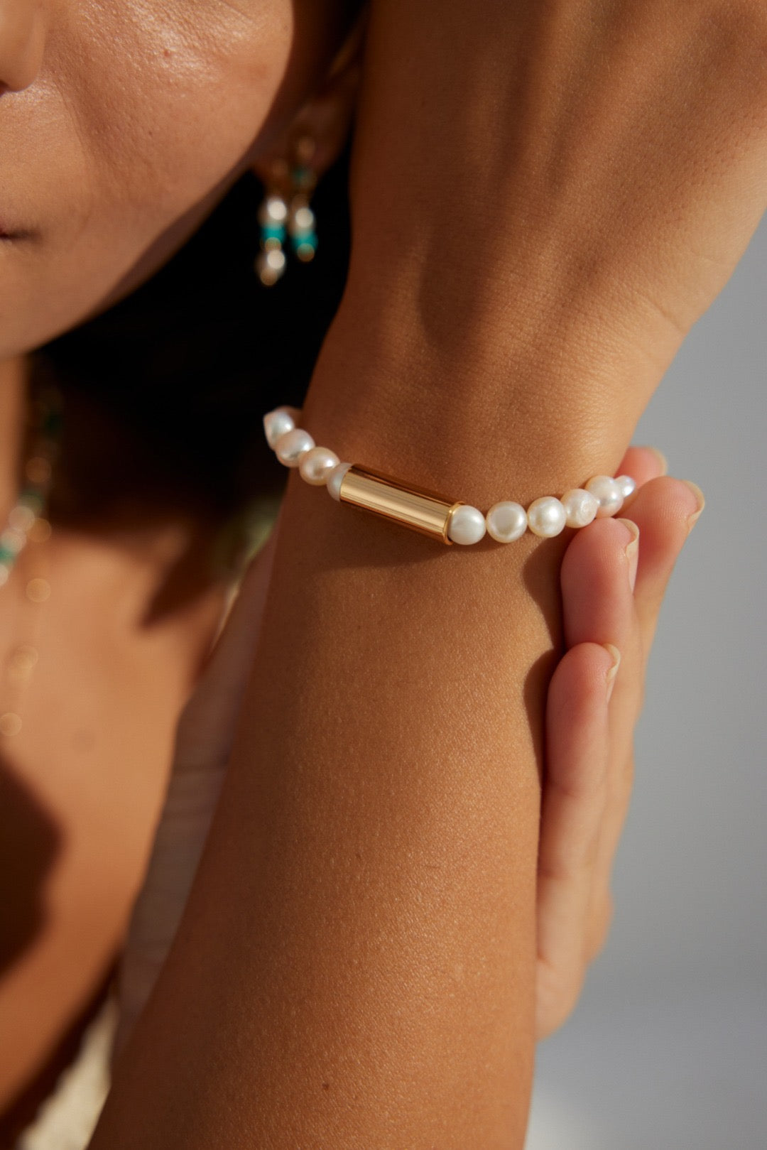 Simple and stylish natural pearl bracelet SL0151-2