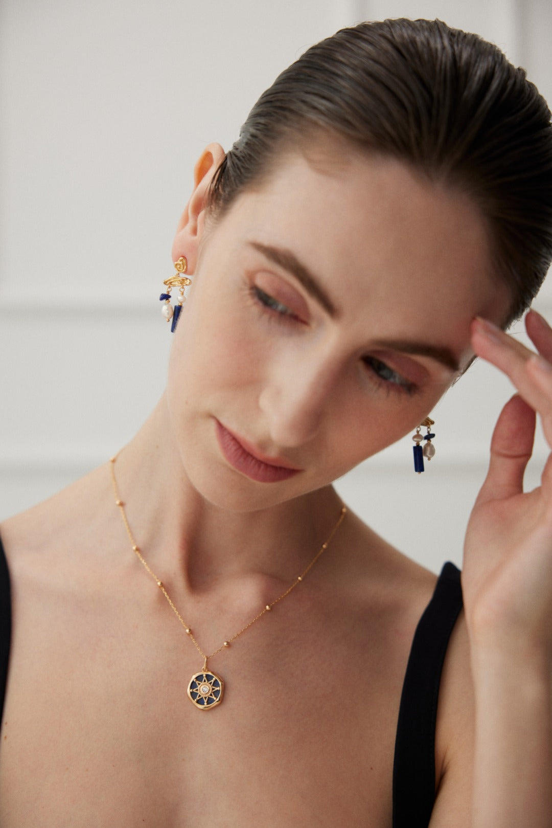 Sterling silver lapis lazuli necklace