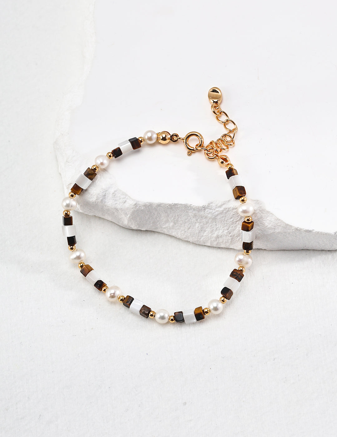 Sterling silver tiger eye stone bracelet