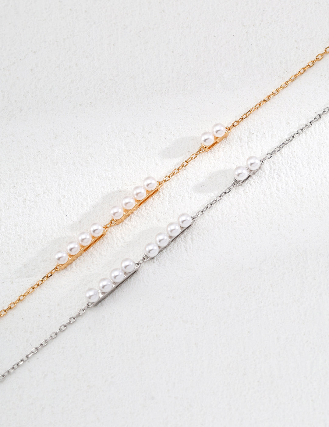 S925 silver simple imitation pearl necklace